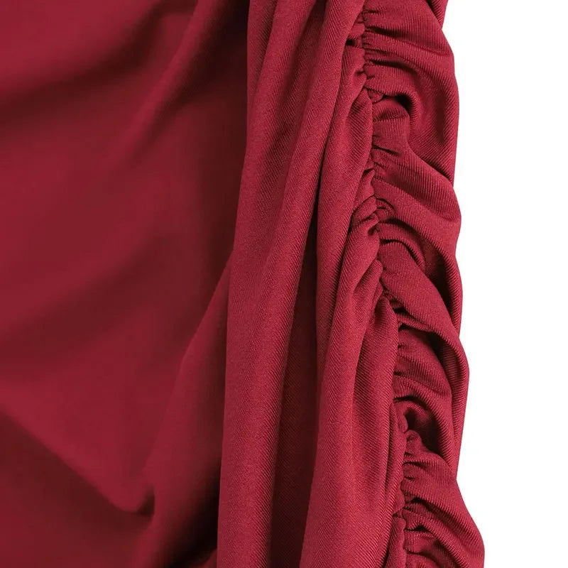 Red Long Sleeve Mini Dress
