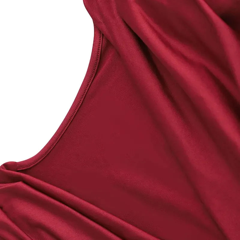 Red Long Sleeve Mini Dress