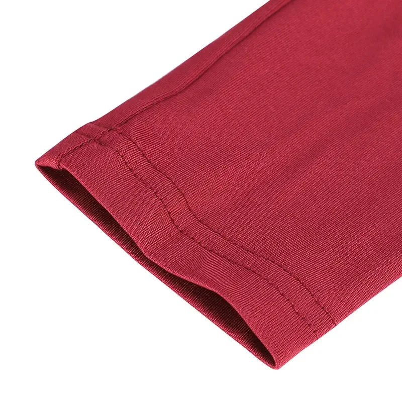 Red Long Sleeve Mini Dress